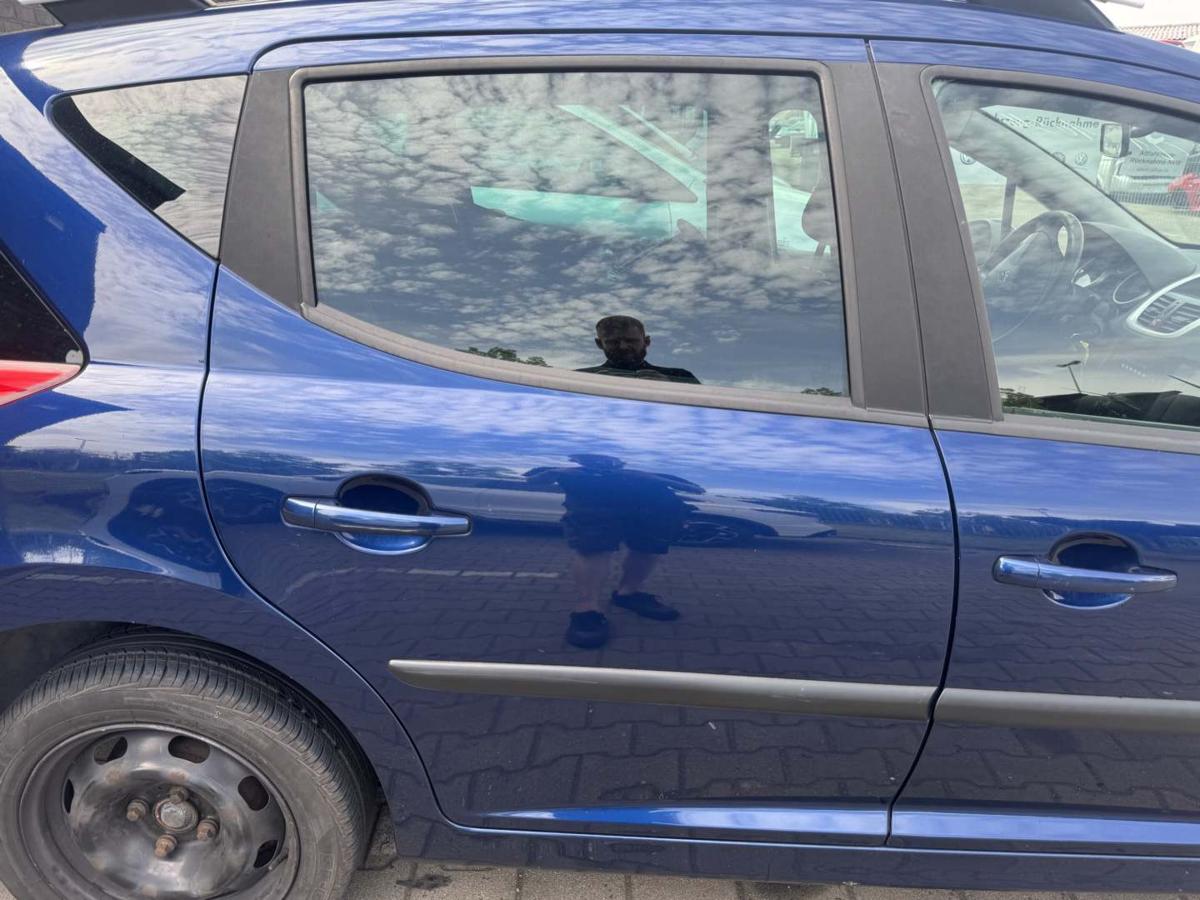 Peugeot 207SW original T&uuml;r hinten rechts KPL Montebello blau Kombi Rohbau Bj.2009